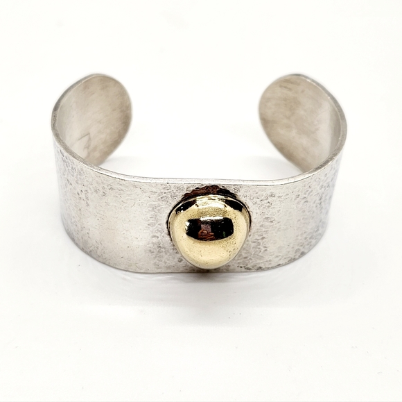 Blackinton Jewelry - Blackinton Sterling Silver & 14k Gold Cuff Bracelet